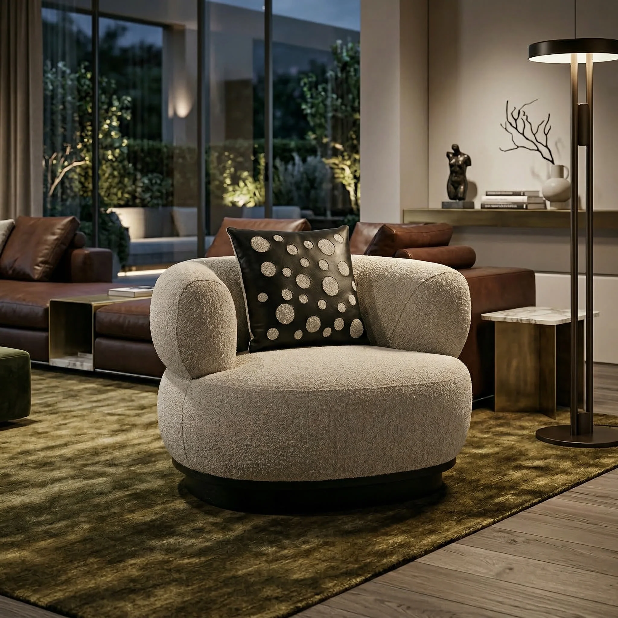 Neptune Chair Grey Boucle - Image 3