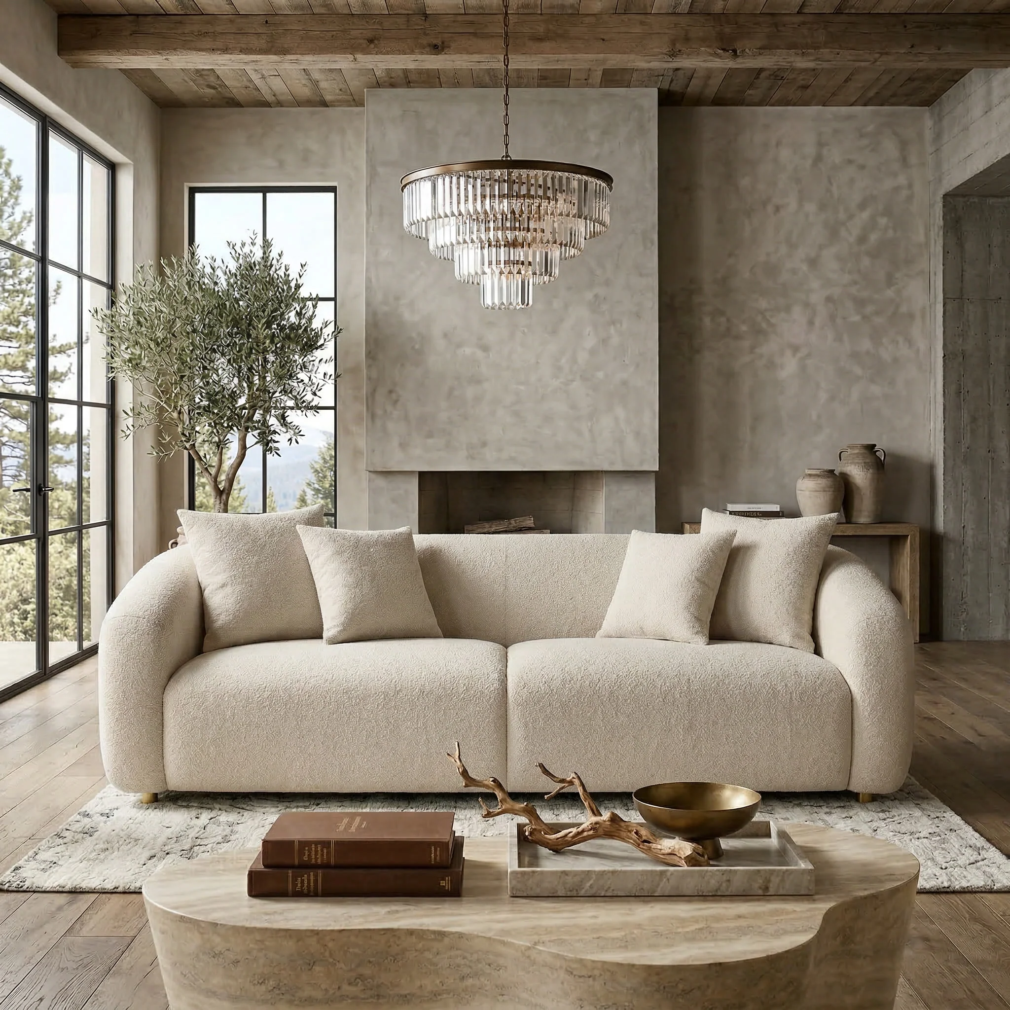 Wayva Coffee Table Travertine Finish - Image 17